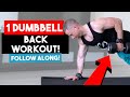 ONE Dumbbell Only Back Workout (DO THIS FROM HOME!) | At Home Back Workouts | Tony Gonzalez