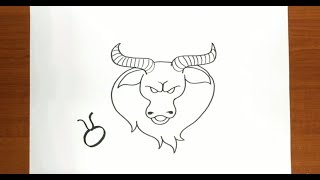 How To Draw TAURUS ZODIAC  Step by Step