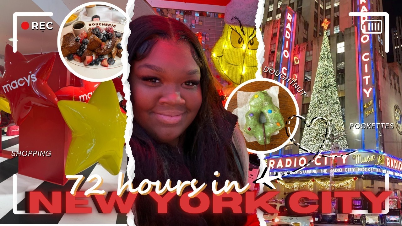 SOLO TRAVEL NYC CHRISTMAS VLOG! | The Rockettes, Ice Skating, Central Park, Snow, Shopping