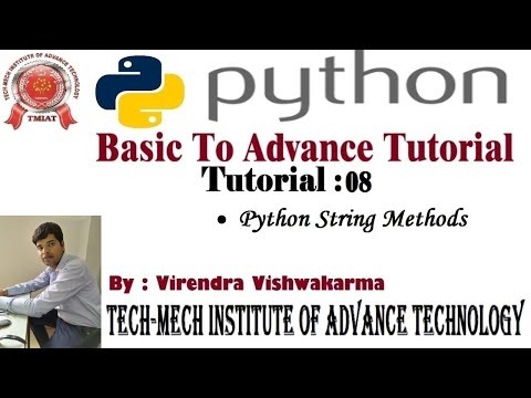 Python Basic to Advance Tutorial 08 : Function In String (len(),lower(),title(),upper(),etc. )