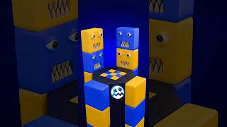 Satisfying Cube Monsters Playing a Game 💙💛#shorts #viral