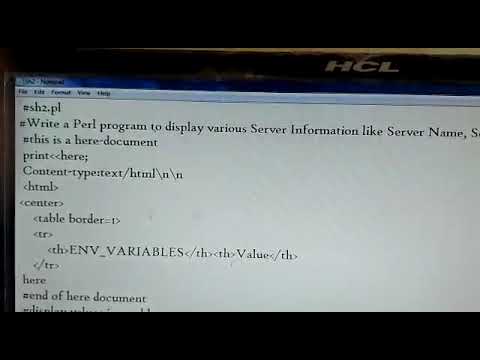 Perl program to print server name on a web page