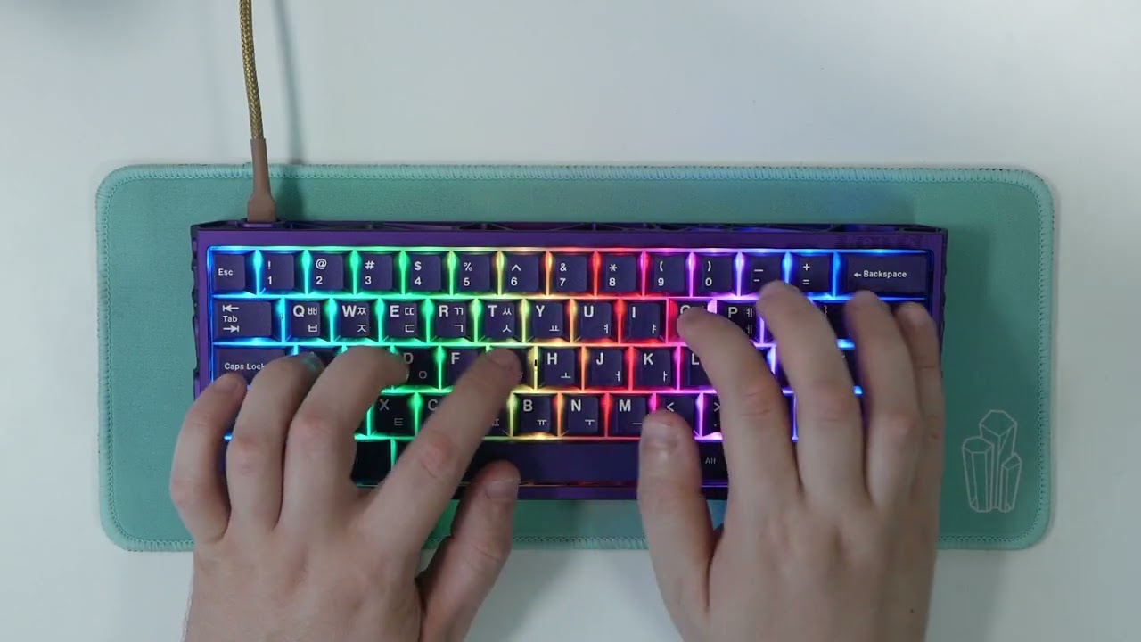 gmk dmg Holy60 パープル ⌨ Typing test ⌨ - Holy60 purple with Taishan HE switches and GMK