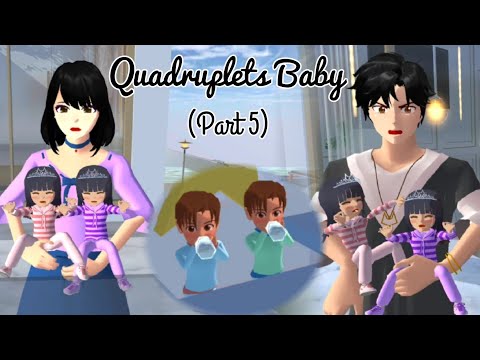 Quadruplets Baby 👶👧👶👦 (Part 5) | Sad Story | Sakura School