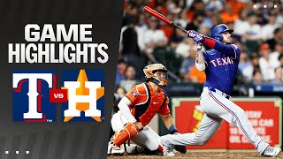 Rangers vs. Astros Game Highlights (4\/12\/24) | MLB Highlights