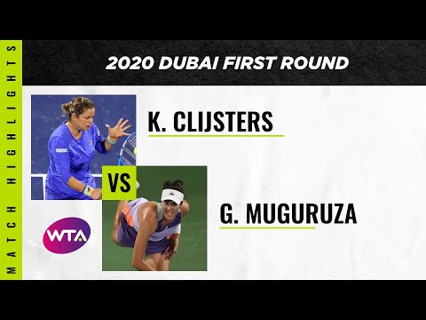 Kim Clijsters vs. Garbiñe Muguruza | 2020 Dubai First Round | WTA Highlights