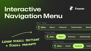 Interactive Navigation Menu in Framer (Nocode tutorial)