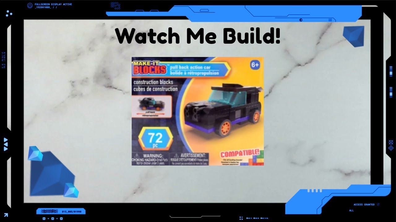 Watch Me Build! Make It Blocks - Car - Blue - Sped Up with Music - YouTube