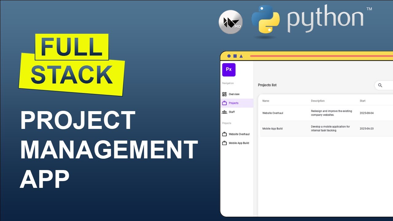 Ultimate Python KivyMD Project Management App |  Projects Module