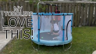 Toddler Trampoline w/ Net & Gym Bar!  Indoor Outdoor