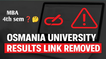 RESULTS URL IS DISABLED BY OU..😮❓|| MBA 4th semester results 2025 || #osmaniauniversity 