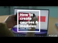 FXR Tutor Guide: How to create courses and modules