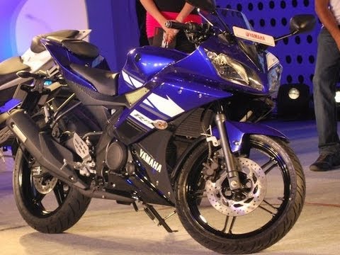 Yamaha R15 Version 2 0 Blue at the Launch YouTube