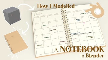 How I modelled a Notebook in Blender 📒
