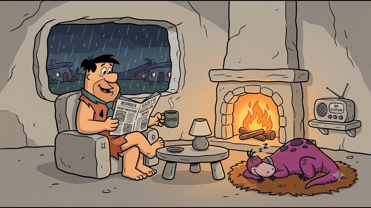Watch A Quiet Evening with Fred Flintstone 🔥 Fireplace Jazz & Rain Sounds on YouTube Watch A Quiet Evening with Fred Flintstone 🔥 Fireplace Jazz & Rain Sounds on YouTube