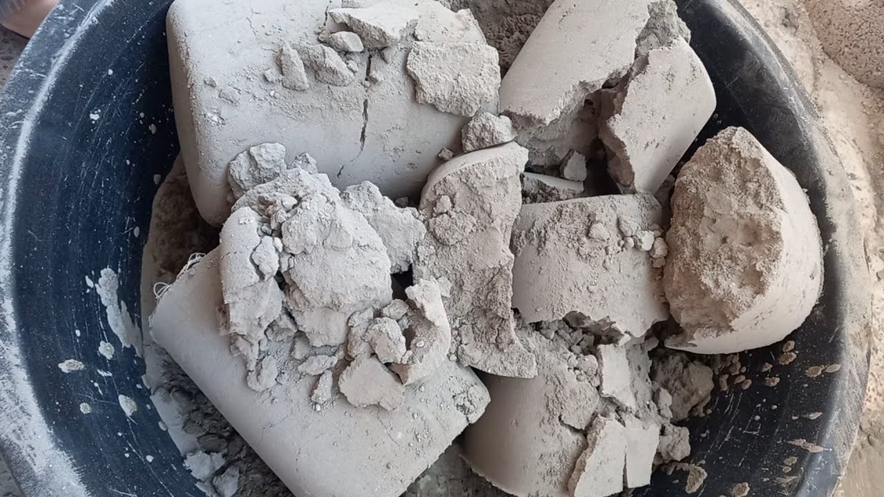 exrta soft silky pure cement crushing in water dry/asmr cement