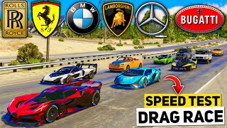 GTA 5 WORLD FAMOUS SUPER FAST CARS FULL HIGHWAY DRAG RACE SPEED TEST GTA 5 MODS