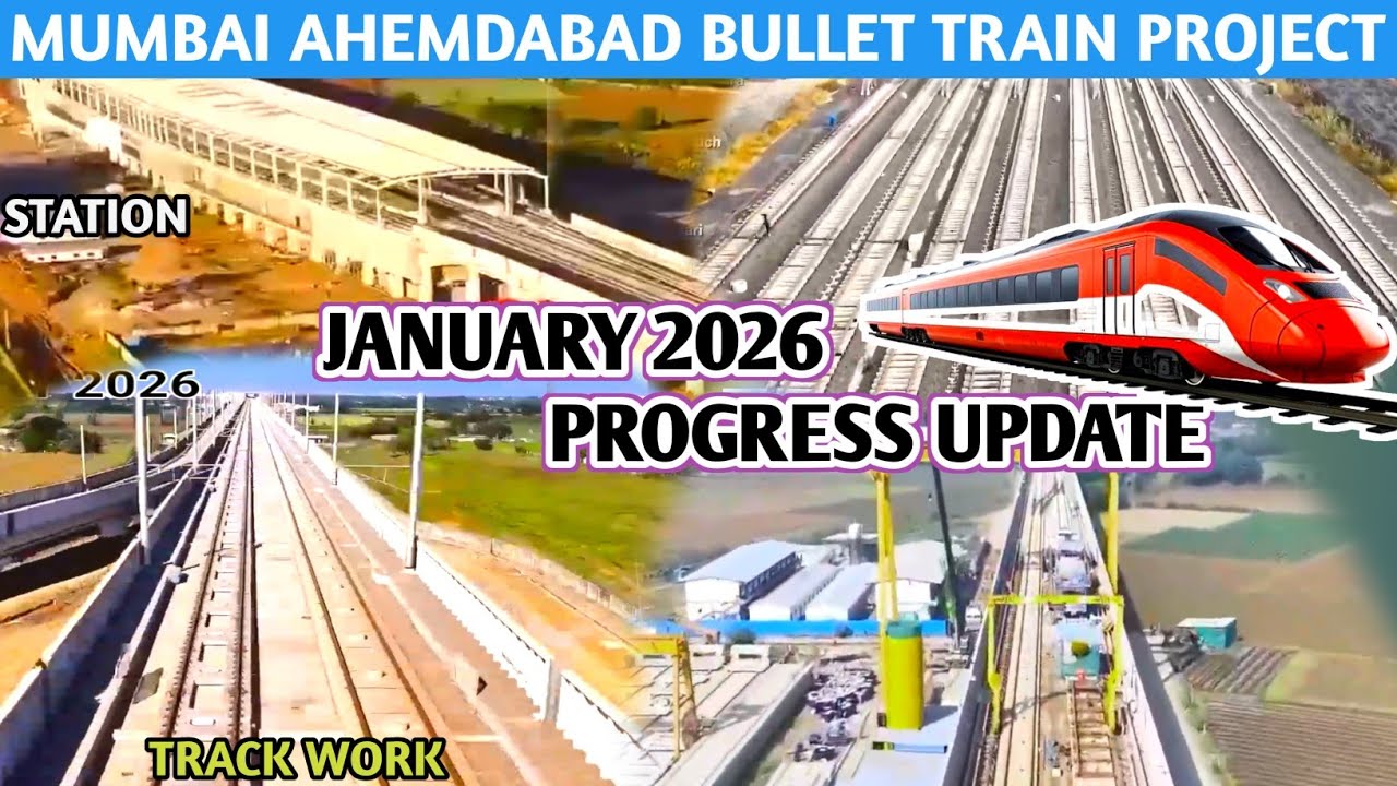 January 2026 Bullet Train construction update  India's 1st Bullet Train Corridor mumbai to Ahemdabad