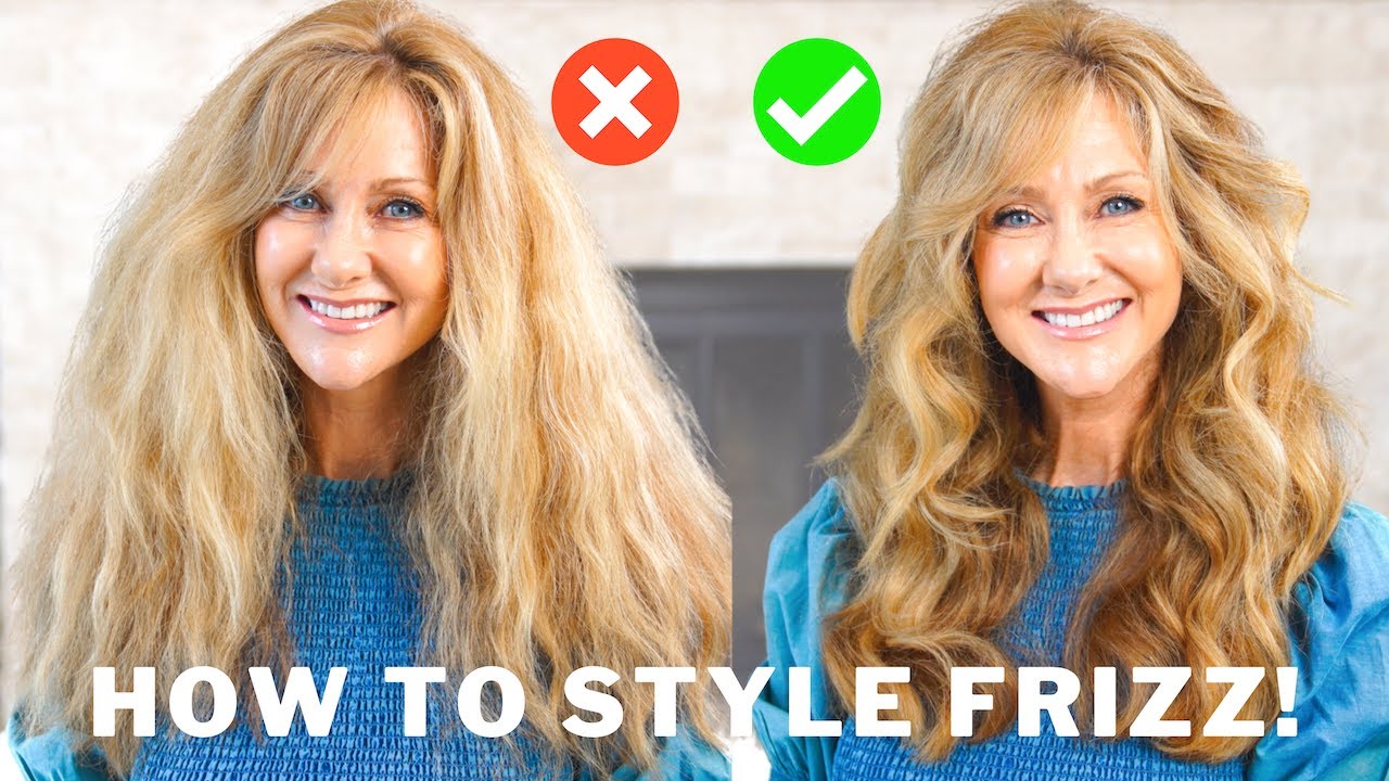 How To Style FRIZZY HAIR For Women With Very Dry Hair! - YouTube