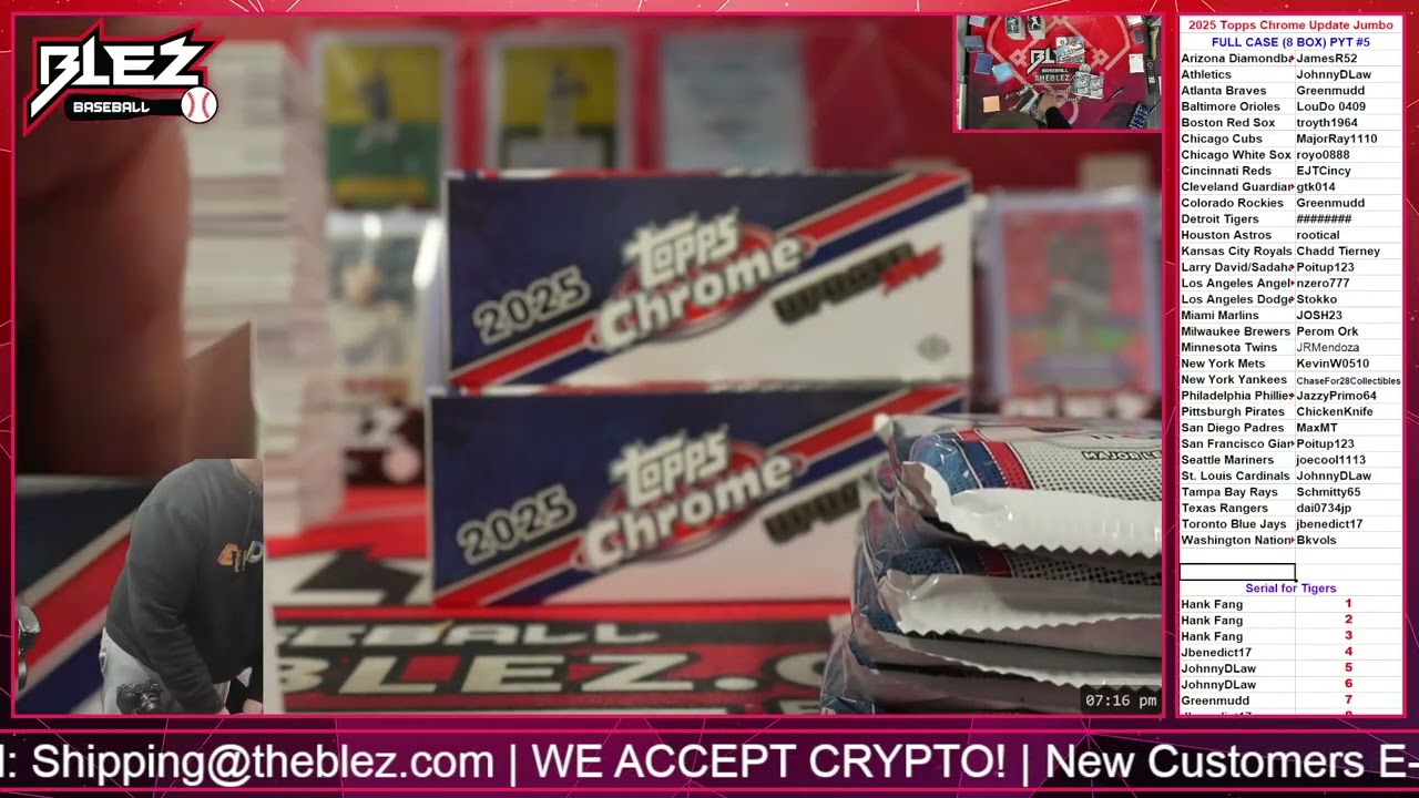 2025 Topps Chrome Update Jumbo FULL CASE BREAK # 04Pick Your Team