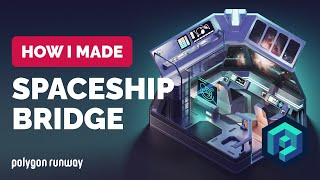 Spaceship Bridge in Blender 3.1 - 3D Modeling Process | Polygon Runway