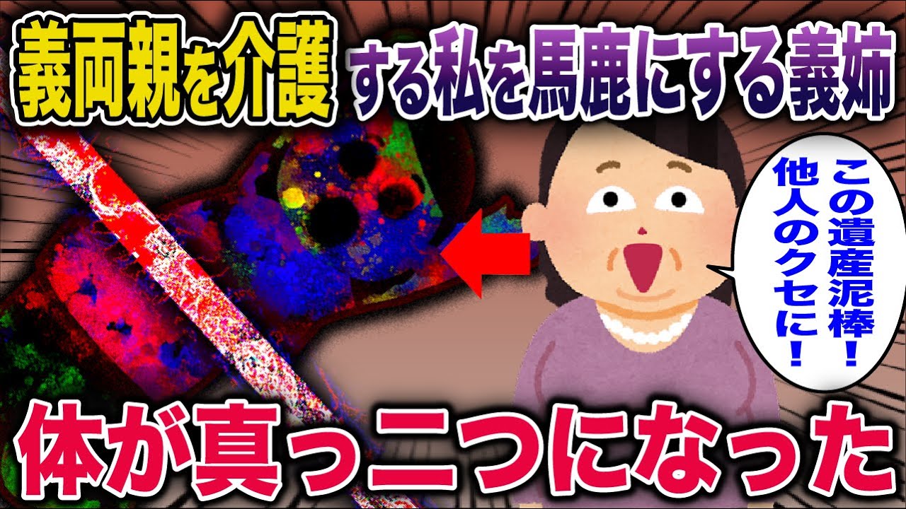 【スカッと】義両親を介護する私を馬鹿にして遊び回る義姉→体が半分こに…【2ch修羅場スレ・ゆっくり解説】