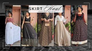 HUGE MYNTRA SKIRT HAUL|| Ethnic skirt , Maxi skirt , Summer skirt || MUST HAVE ETHNIC SKIRTS HAUL||