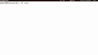 Linux: Usando la terminal - Comando: «cal»