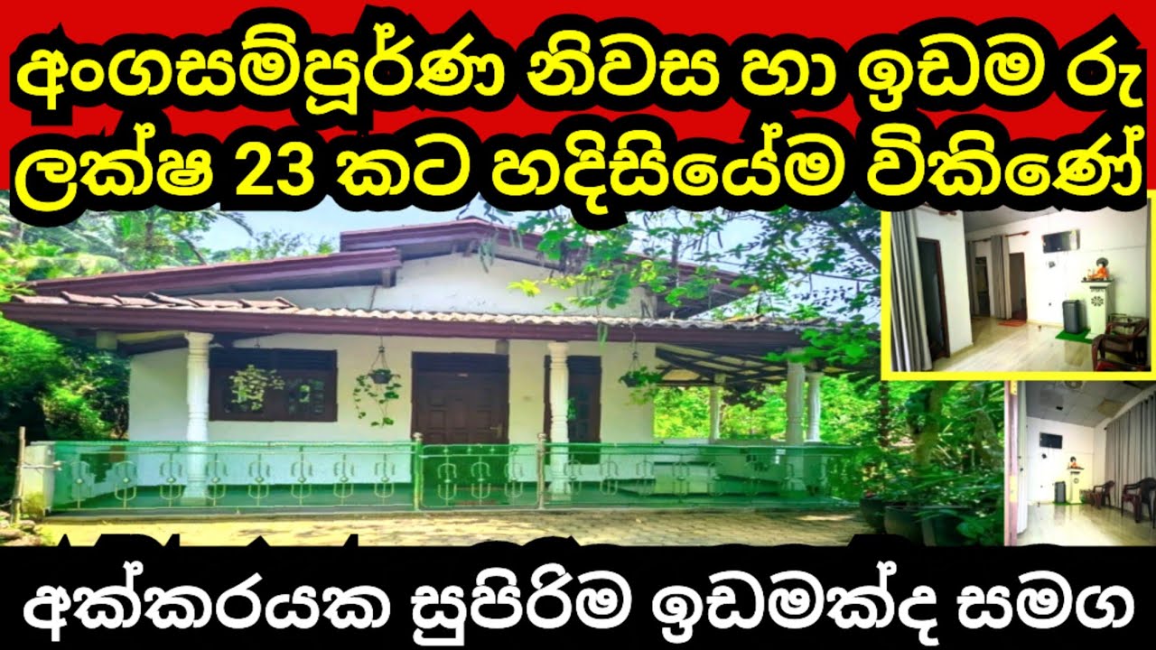 ලක්ෂ 23 කට හදිසියේම විකුණන නිවස සමග ඉඩම | House for sale | Land for sale | Aduwata idam | Lands