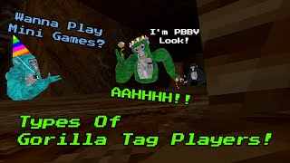 Types Of Players In Gorilla Tag VR!