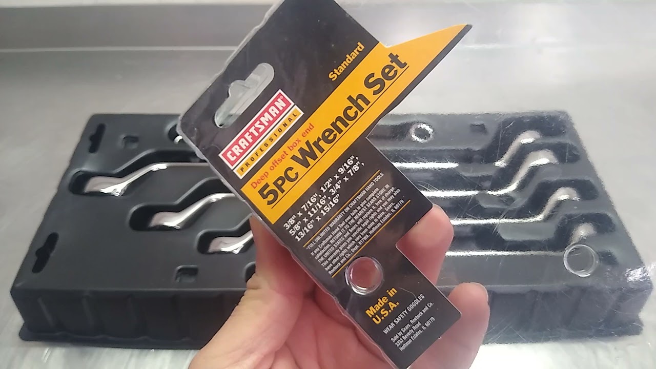N.O.S Craftsman Professional 5pc SAE Offset Box Wrench Set made in the USA!