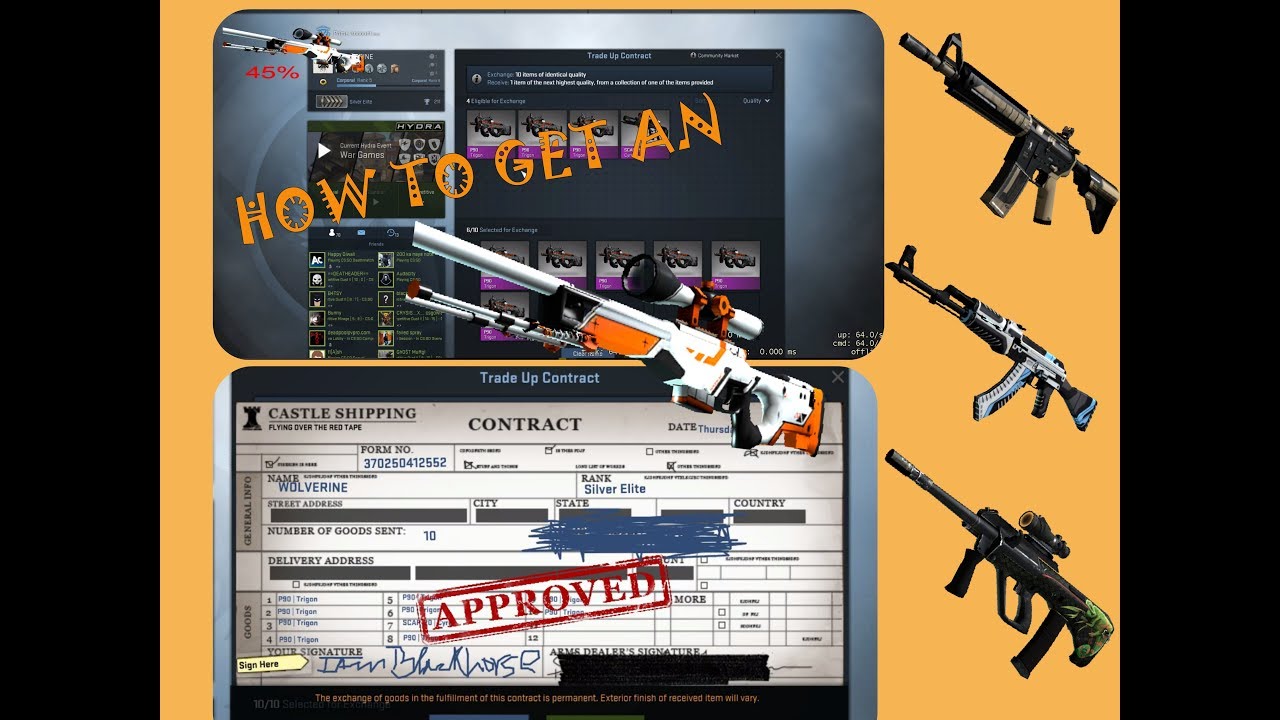 HOW TO GET AN AWP ASIIMOLV USING TRADE UP CONTRACT! - YouTube