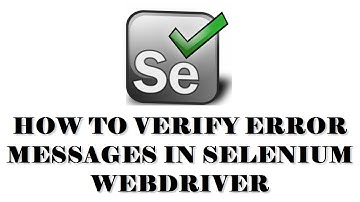 Selenium Tutorials | How to verify Error message in Selenium Webdriver