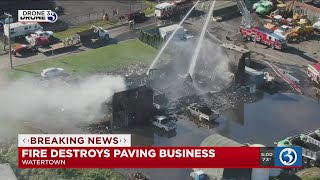 Video: Watertown paving business destroyed by fire