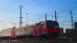 Электропоезд ЭД4М-0211 станция Нара 11.04.2015