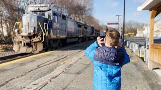 Ballardvale Station - Freight Train: November 20, 2022