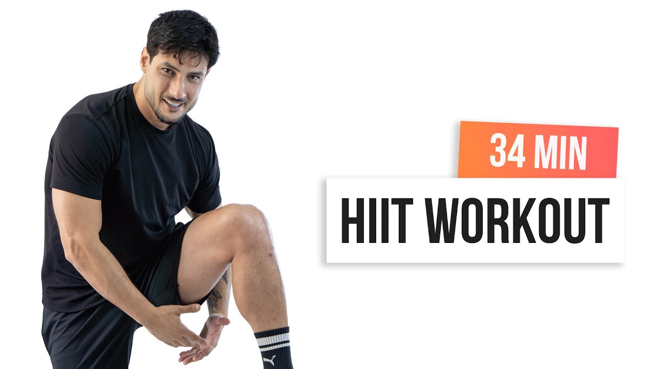 34 MIN CARDIO HIIT Workout – Super Sweaty, High Intensity, No Equipment