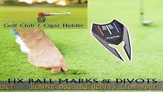 The Mujen Golf Divot Tool, Golf Ball Marker, Golf Alignment Ball Markers for Putting, Golf Ball Tra