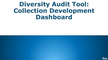 Collection Development Dashboard