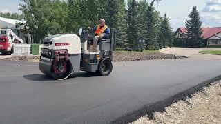 Commercial Paving Finish Rolling for Connector Road