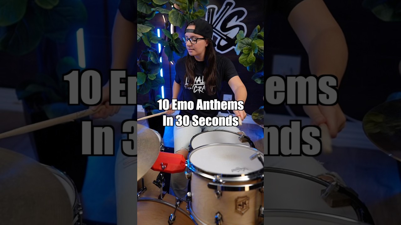 ⚡ kristina schiano crams 10 emo anthems into 30 seconds