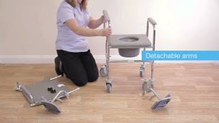 M66119 NRS Wheeled Commode adj