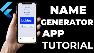 "Creating a Dynamic Name Generator App with Flutter: A Step-by-Step Tutorial" screenshot 1