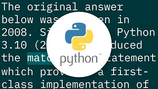 Replacements for switch statement in Python?