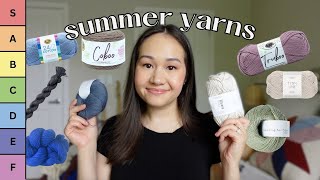 ranking 11 summer yarns I've used  they aren't that bad! cotton, silk, and linen yarn blends review