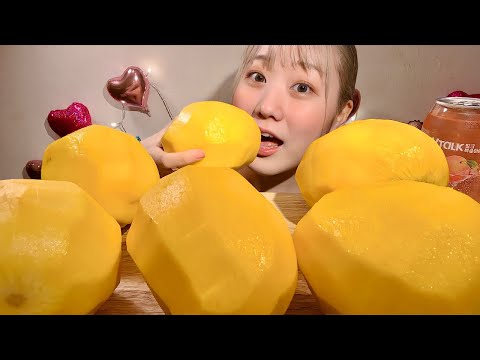 ASMR マンゴー丸かじり Mango 3.5kg【日本語字幕】【咀嚼音/ Mukbang/ Eating Sounds】