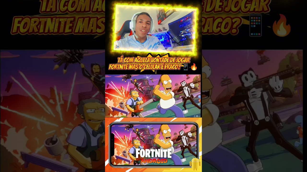 Tá com aquela vontade de jogar Fortnite mas o celular é fraco? 📱🔥