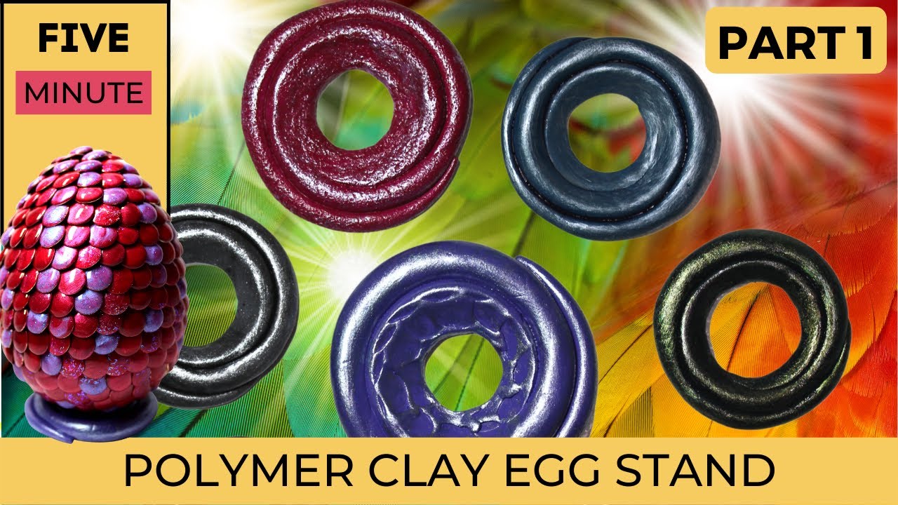 PREMO EGG STAND CRAFTS FOR BEGINNERS - PERFECT SOLUTION FOR POLYMER CLAY & FABERGE EGGS, ETC! PART 1