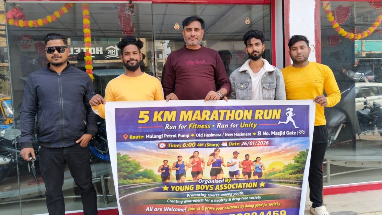 Republic Day Marathon 2026 Preparation | Young Boys Association Run for Healthy & Drug-Free Society 