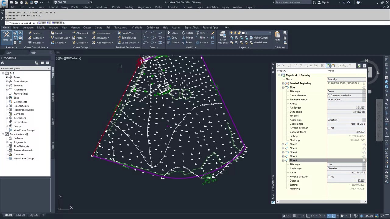 How to Map check analysis in Autodesk Professional: Civil 3D for ...
